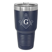 Freemason Masonic Square and Compass Engraved Tumbler - Base Kreations