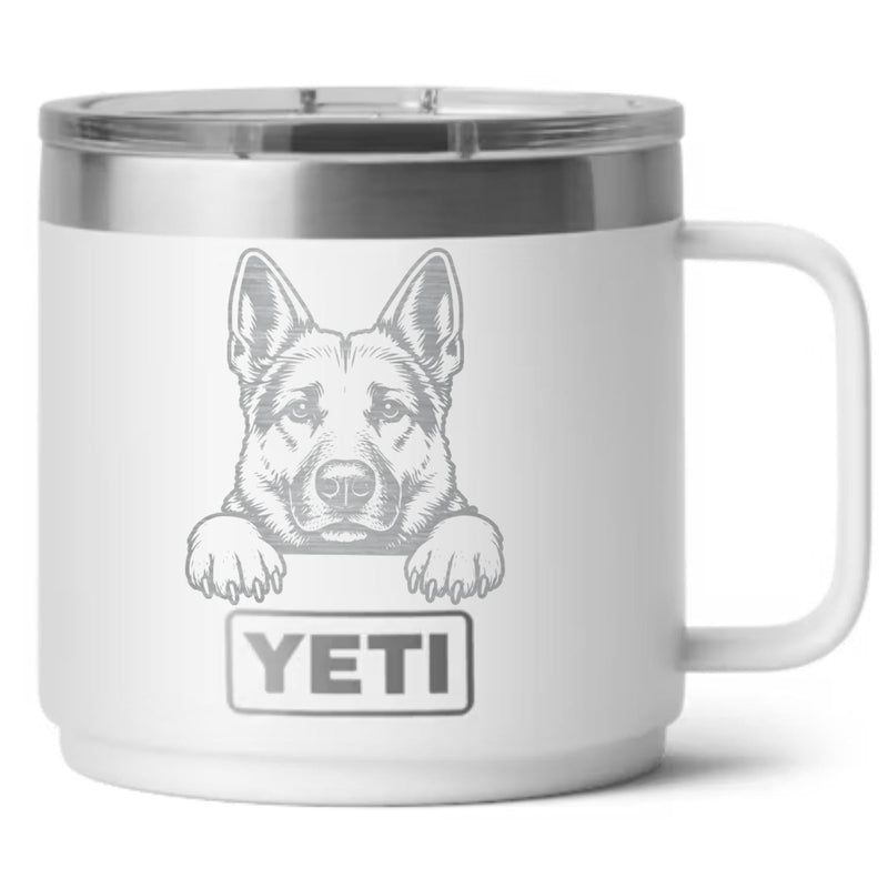 German Shepherd Laser Engraved Yeti Tumbler - Base Kreations