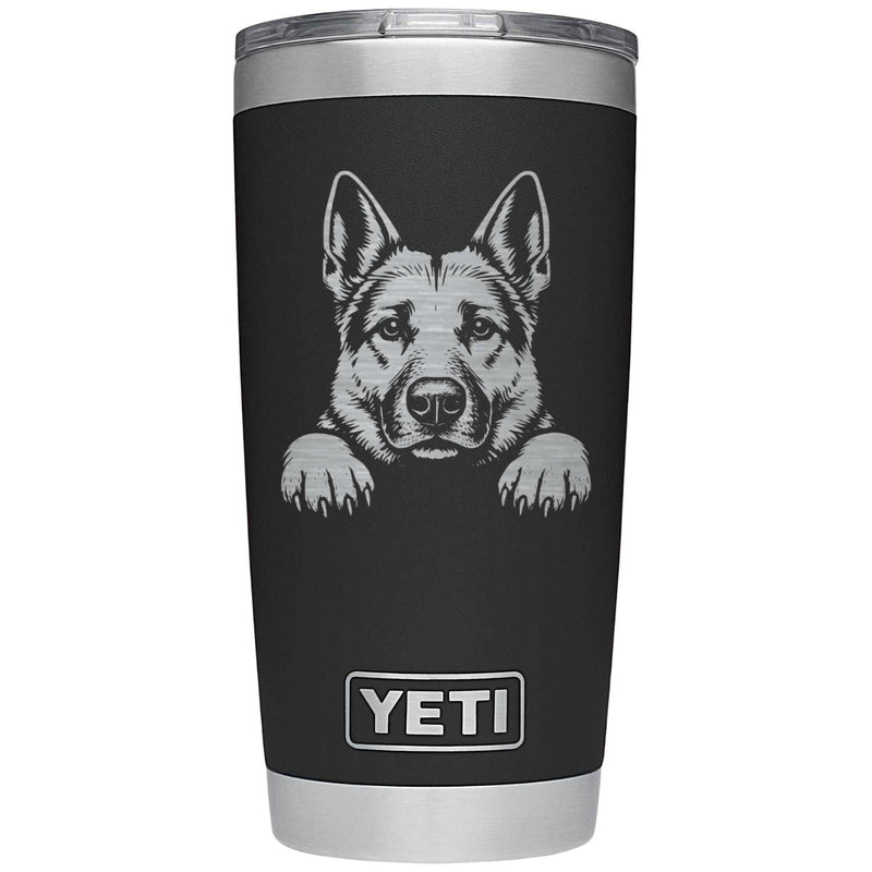 German Shepherd Laser Engraved Yeti Tumbler - Base Kreations
