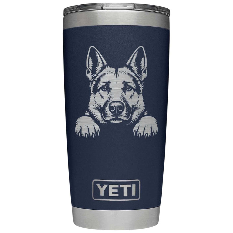 German Shepherd Laser Engraved Yeti Tumbler - Base Kreations