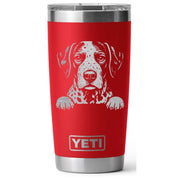 German Shorthaired Pointer Laser Engraved Yeti Tumbler - Base Kreations