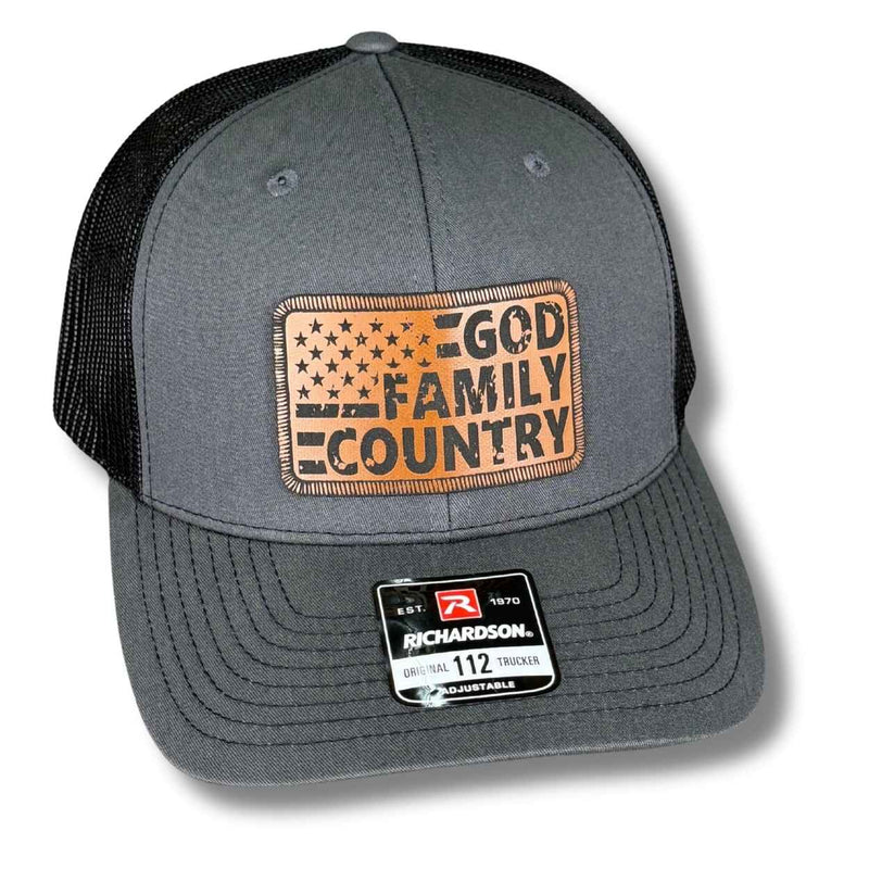 God Family Country American Flag Hat - Base Kreations