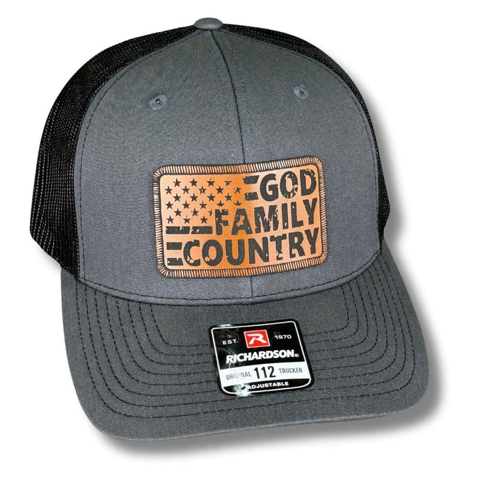 God Family Country American Flag Hat - Base Kreations