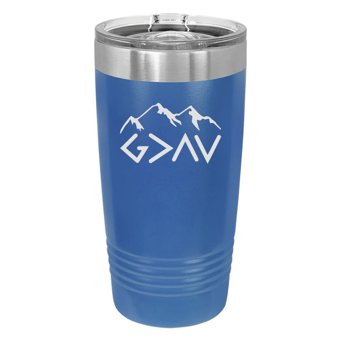 God is Greater Than the Highs and Lows Engraved Tumbler - Base Kreations