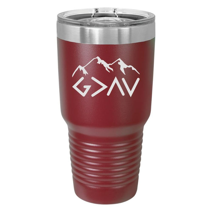 God is Greater Than the Highs and Lows Engraved Tumbler - Base Kreations