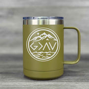 God is Greater than the Highs and Lows – Insulated Mug - Base Kreations