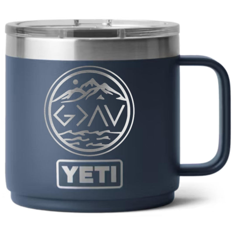 God is Greater than the Highs and Lows Laser Engraved Yeti Tumbler - Base Kreations