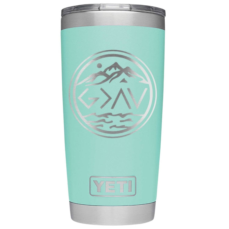 God is Greater than the Highs and Lows Laser Engraved Yeti Tumbler - Base Kreations