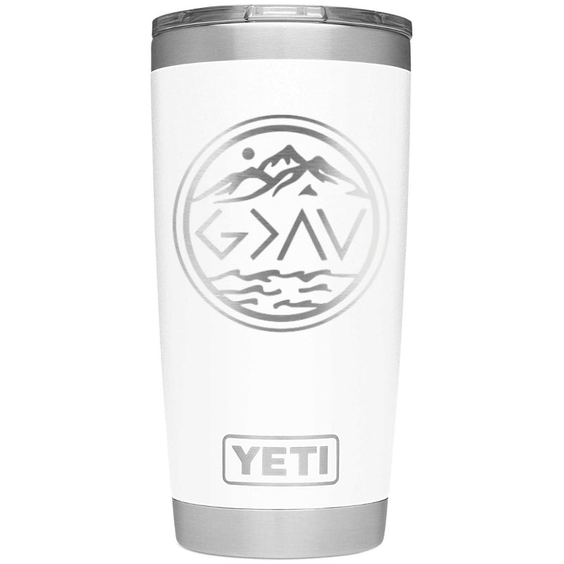 God is Greater than the Highs and Lows Laser Engraved Yeti Tumbler - Base Kreations