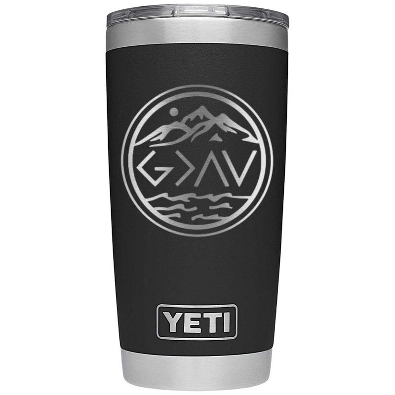 God is Greater than the Highs and Lows Laser Engraved Yeti Tumbler - Base Kreations