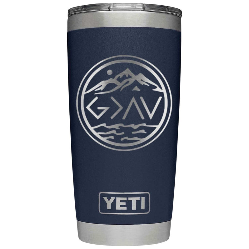 God is Greater than the Highs and Lows Laser Engraved Yeti Tumbler - Base Kreations