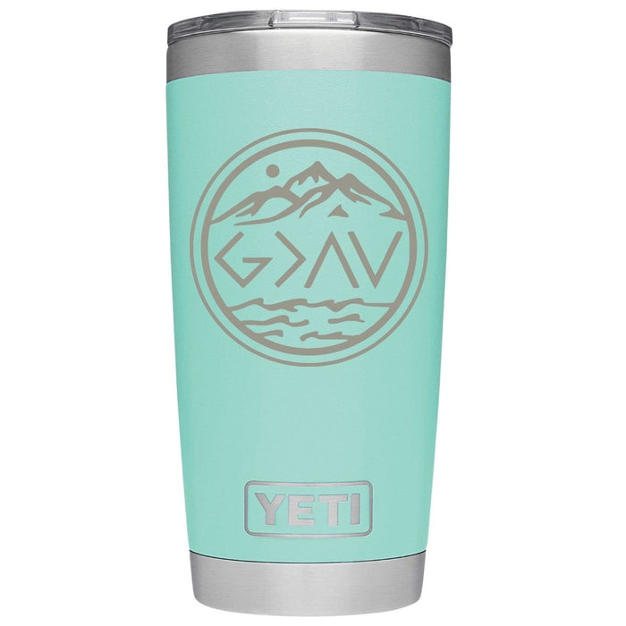 God is Greater than the Highs and Lows Laser Engraved Yeti Tumbler - Base Kreations