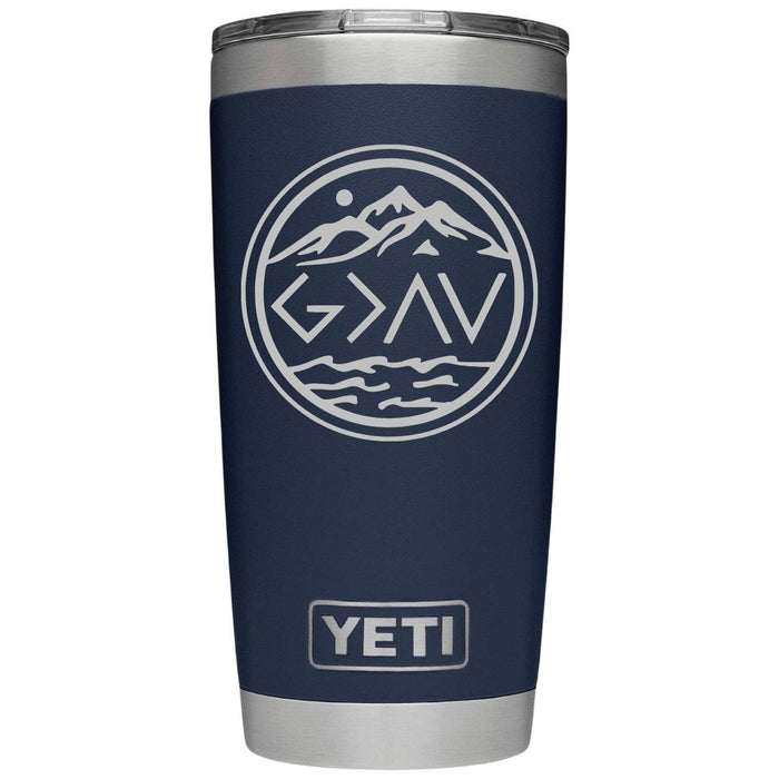 God is Greater than the Highs and Lows Laser Engraved Yeti Tumbler - Base Kreations