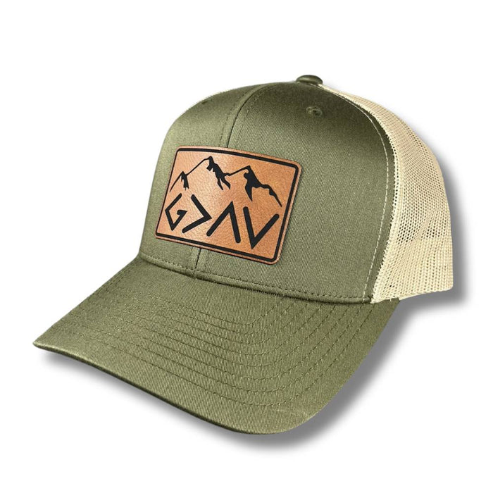 God is Greater Than The Highs and Lows Patch Hat - Base Kreations