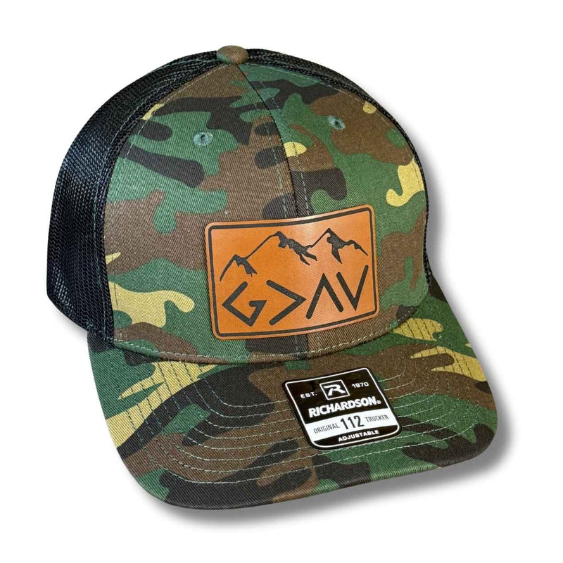 God is Greater Than The Highs and Lows Patch Hat - Base Kreations