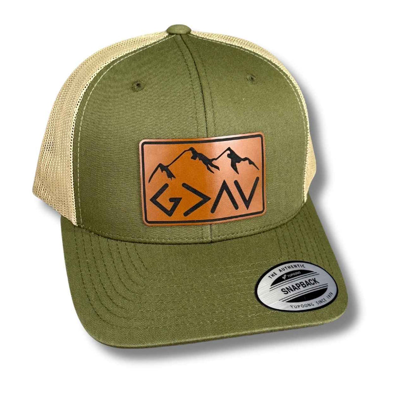 God is Greater Than The Highs and Lows Patch Hat - Base Kreations