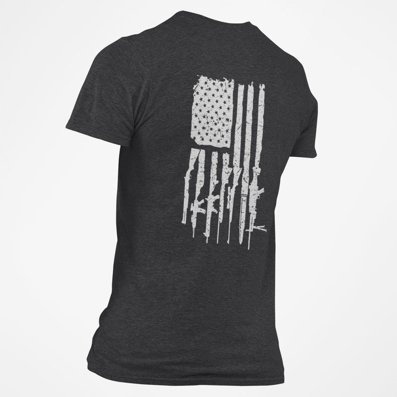 Gun American Flag T-Shirt - Base Kreations