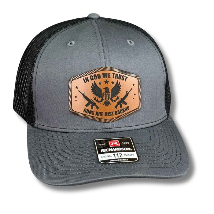 In God We Trust Guns Are Just Backup Patch Hat - Base Kreations