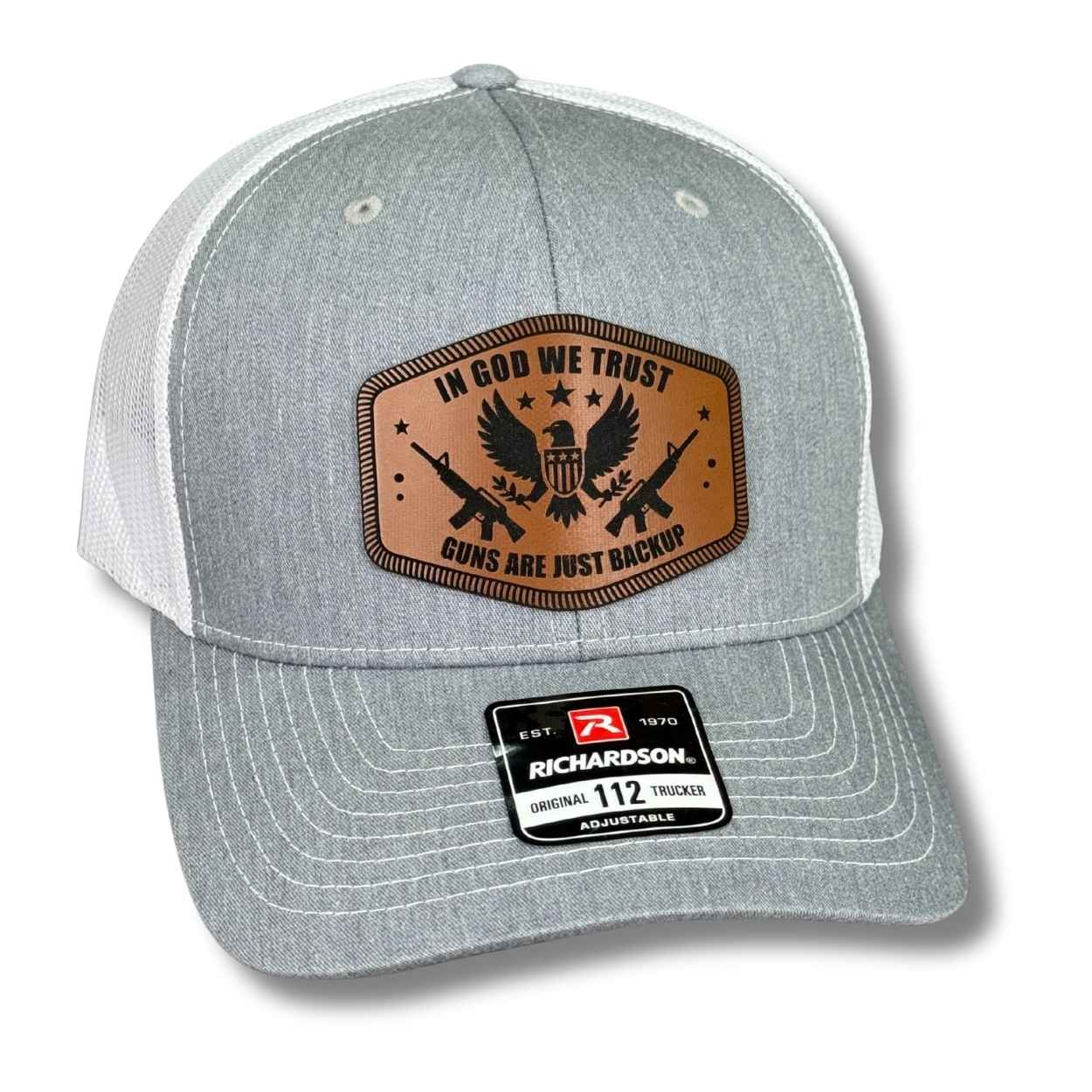 In God We Trust Guns Are Just Backup Patch Hat - Base Kreations