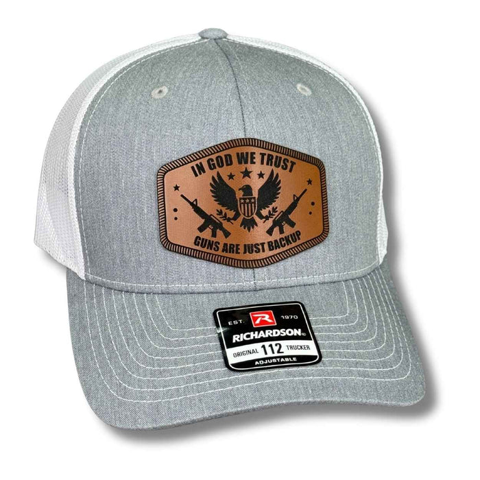 In God We Trust Guns Are Just Backup Patch Hat - Base Kreations