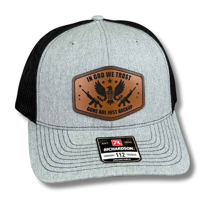 In God We Trust Guns Are Just Backup Patch Hat - Base Kreations