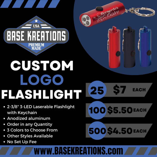 LED Flashlights - Custom Bulk Orders - Base Kreations