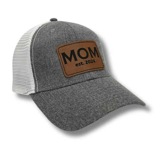 Mom Est 2024 | Personalize Name and Year | Ponytail Hat - Base Kreations