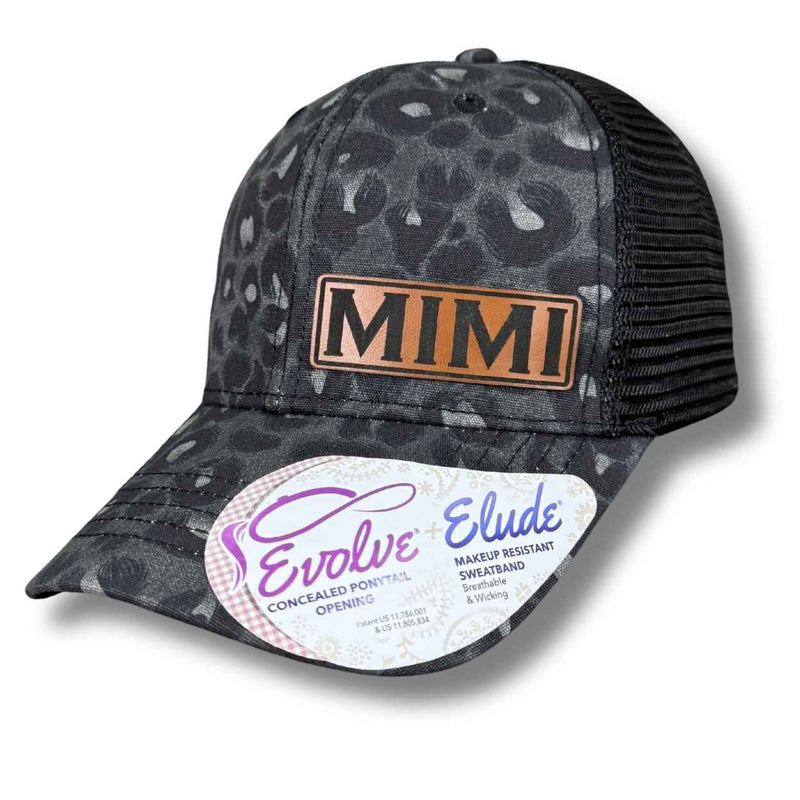 MOM, MAMA, MIMI Custom Name Ponytail Hat - Pick Your Name , Nana, Memaw, Yaya - Base Kreations