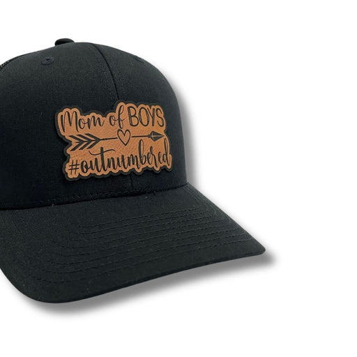 Mom of Boys #outnumbered Patch FLEXFIT Hat - Base Kreations