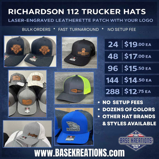 Patch Hats - Custom Bulk Orders - Base Kreations