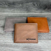 Personalized Leatherette Wallet w/Flip ID Display - Base Kreations