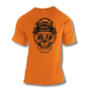Support Blue Collar Hardhat Skull T-Shirt - Base Kreations
