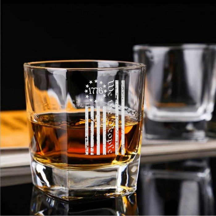 We The People 1776 American Flag Decanter & Rocks Glass - Base Kreations