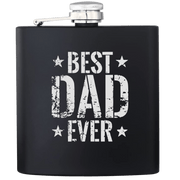 Best Dad Ever Engraved Flask - Base Kreations