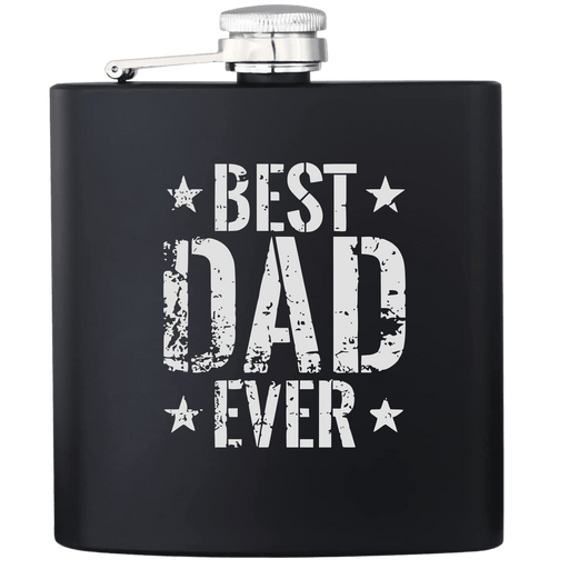 Best Dad Ever Engraved Flask - Base Kreations