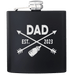 Dad Est 2023 Personalize Name and Year Engraved Flask - Base Kreations