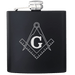 Freemason Masonic Square and Compass Engraved Flask - Base Kreations